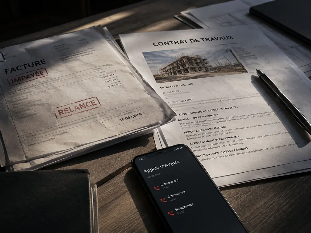 Factures et contrat de travaux au cœur d'un litige de chantier