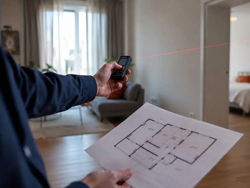 Mesure des surfaces d'un bien lors d'une évaluation